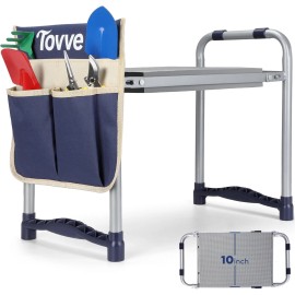 Tovve Upgraded Garden Kneeler and Seat with Thicken & Widen Soft Kneeling Pad, Blue
