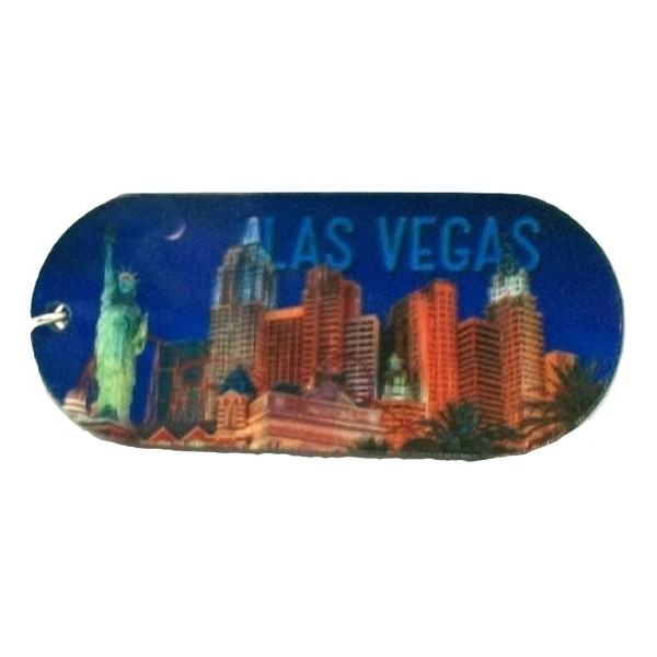 Las Vegas New York New York Double Sided Oval 3D