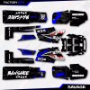 Factory EFX Black & Blue Savage Camo Racing Fender Graphics