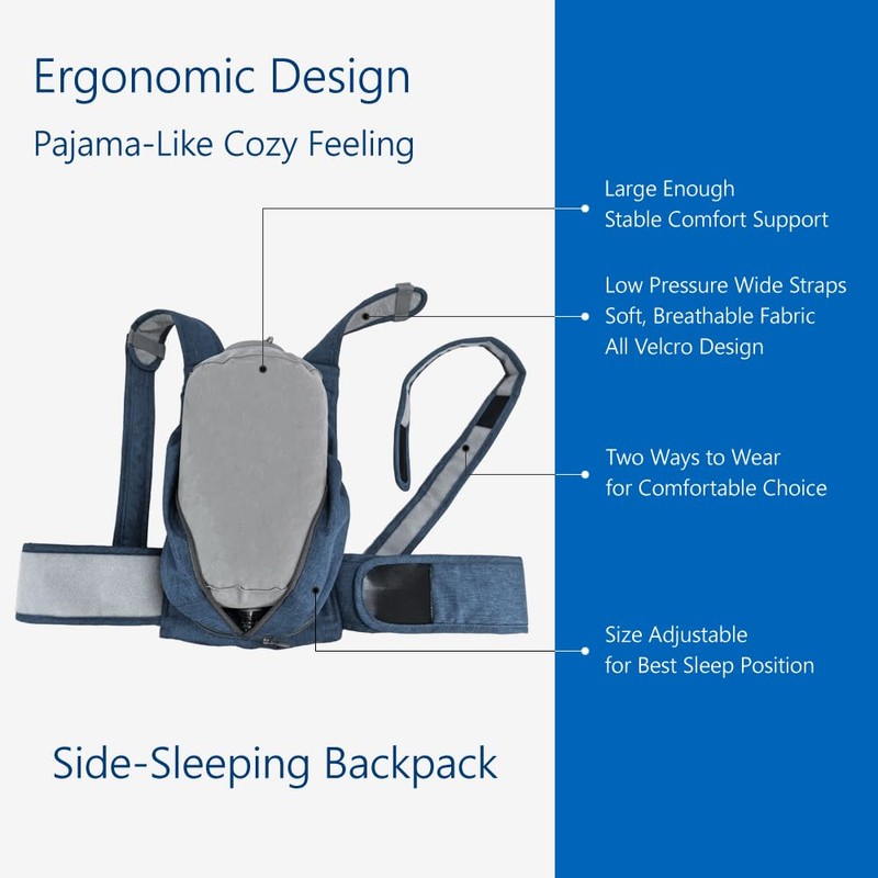 WoodyKnows Side Sleeping Bag with and Chest Strap, Sleep Position