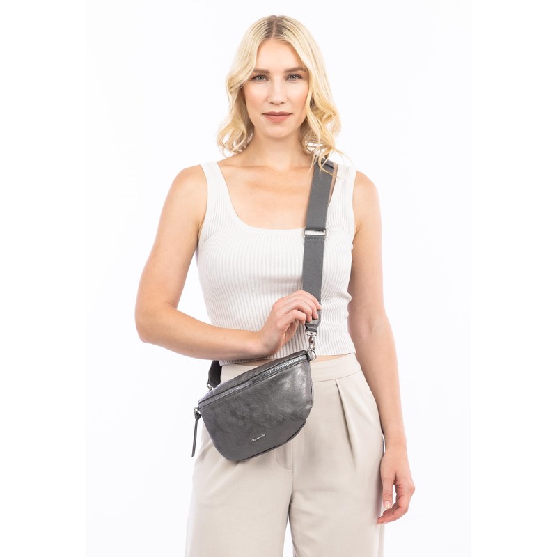 Tamaris TAS Alessia 30817 Women's Shoulder Bag Plain, Dark silver,