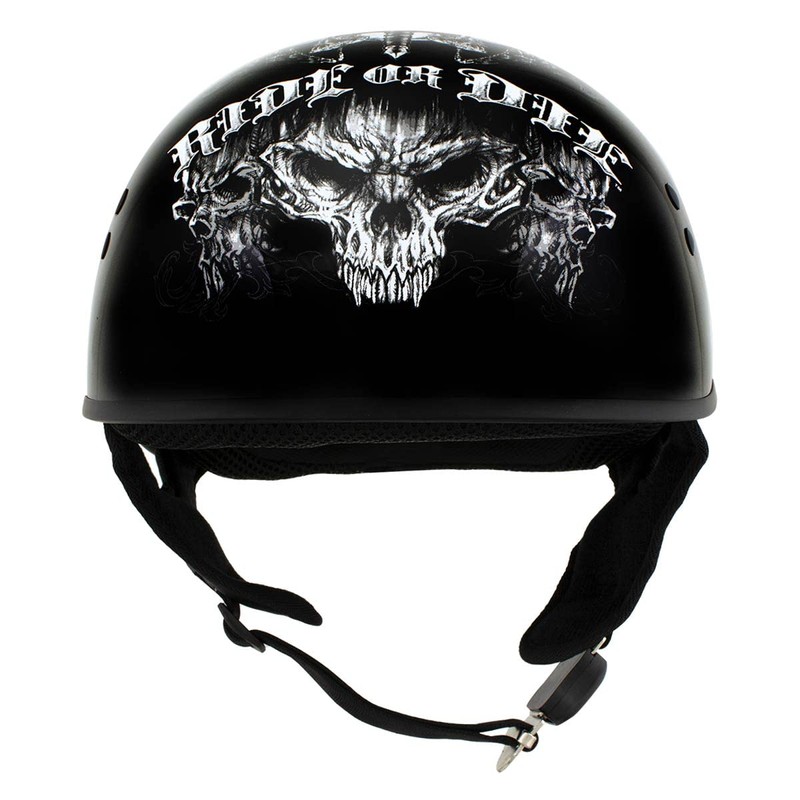 Milwaukee Leather Hot Leathers HLD1016 'Ride or Die' Gloss Black