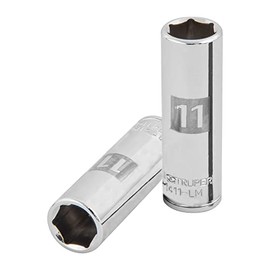 Truper D-1411-LM, Dado largo de 6 puntas mm, 11 mm, cuadro 1/4"