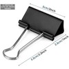 12pz Clips para Carpeta Grande 5 * 8cm Negros Clips