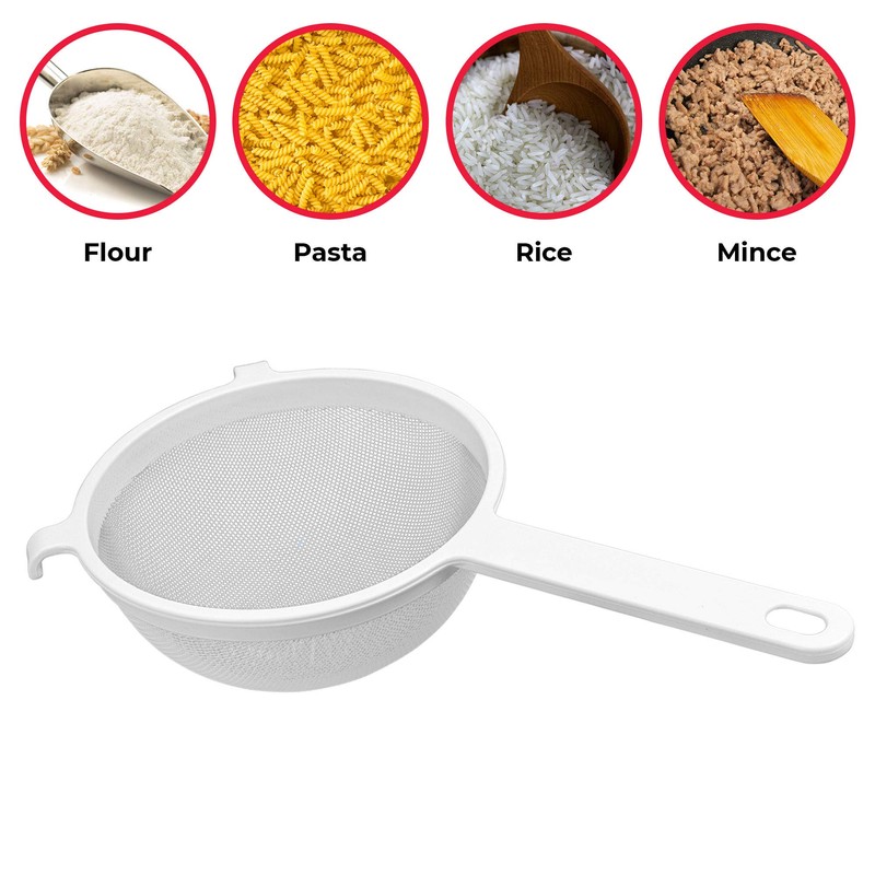Metaltex 111618 Plastic Kitchen Sieve White 18 cm