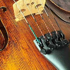 KAIY Violin Fine Tuner for 3/4 4/4 Violin, Violin String Fine Adjuster Tuners Stainless Metal String Spinner Adjuster, Nickel Plated Anti Rust, 4 Pcs Black