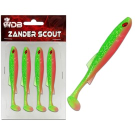 Wild Devil Baits Zander Scout Rubber Fish Shad Zander Bait (Electric Chicken, 12.5 cm)