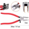2Pcs Glass Cutting Running Pliers Stained Glasses Grozing Breaking Pliers