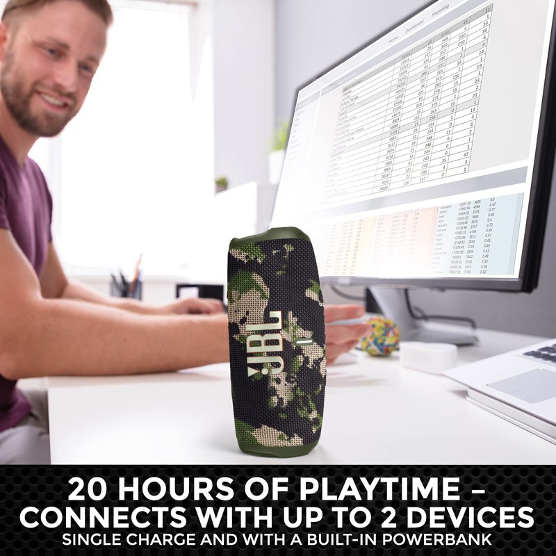 JBL Charge 5 Portable Waterproof Wireless Bluetooth Speaker Bundle with