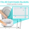 Vive Commode Liners for Bedside Toilet Chair Bucket, Bedpan (100