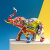 LIKEUDO Vibrant Graffiti Elephant Statue Sculpture