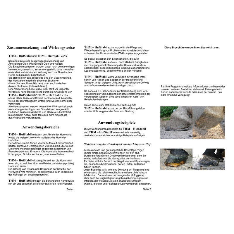 BriReTec THM - HufStabil® Hoof Strengthener for Stabilisation and Disinfection