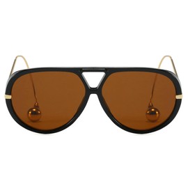 Willochra - Gafas de sol vintage de gran tamaño para mujer, gafas de sol de lujo a la moda para mujer, C6, Medium