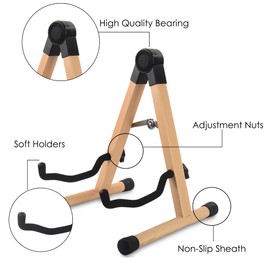 Aorom Guitar Stand, A-Frame with Padded Foam for Acoustic, Electric, Bass Guitars, Cello, Mandolin, Banjo, Ukulele