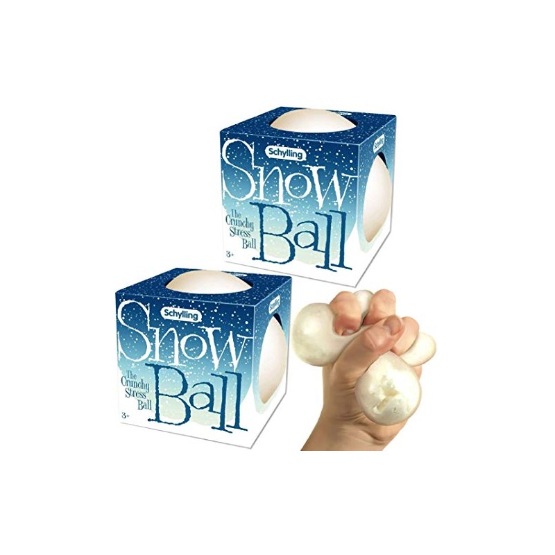 Schylling Snow Ball (NeeDoh) Crunchy, Squishy, Squeezy, Stretchy Stress Balls