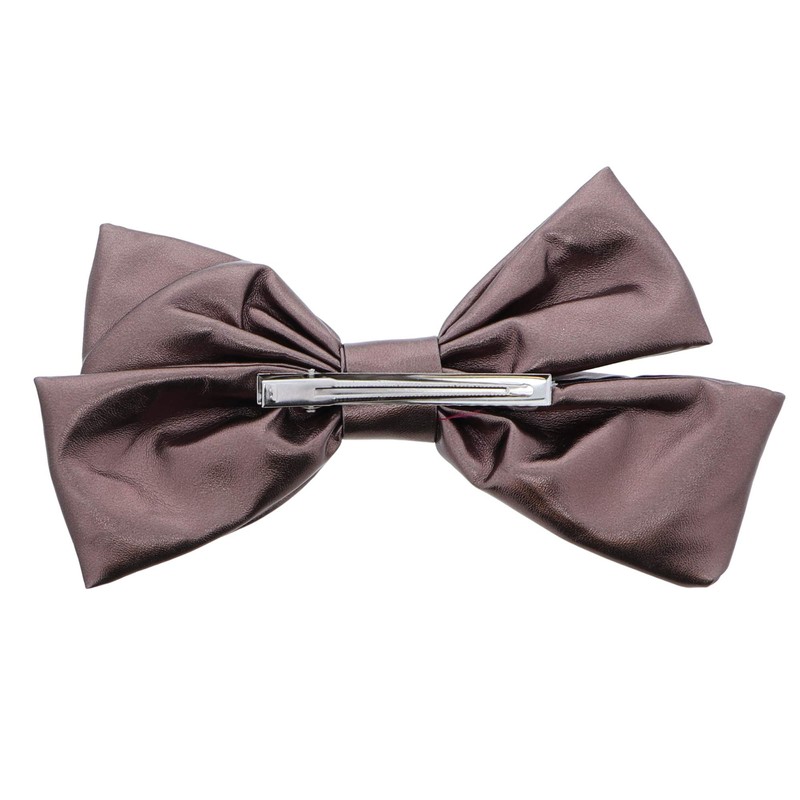 Shiny Hair Clip Bow Large Bronze