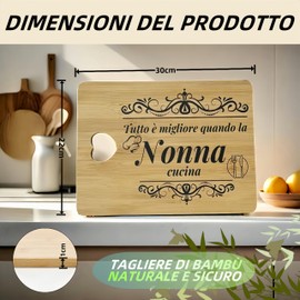 CaiTang Grandma Birthday Gift, Kitchen Gift for Grandma, Chopping Board or Block, Best Birthday Gift 2025 for Grandma, Wooden Chopping Board, Grandma Gifts, Unique Gift Ideas for Grandchildren for