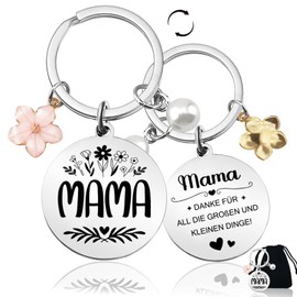 BOYATONG Mother's Day Gifts for Mum Keyring, Easter Gift Mum, Gifts for Mum for Birthday, Bonus Mum Gift, Mother in Law Gifts, Mother in Law Gift, silver