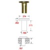 3/16" Dia. X 3/8" Length - Brass Solid Rivet, Flat