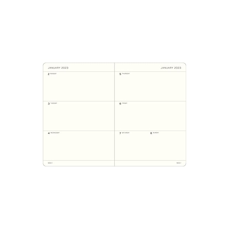LEUCHTTURM1917 366032 Weekly Planner Medium (A5) 2023, 18 Months, Black,