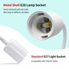 FEYAIM Plug in Light Socket E26/E27 Socket Adapter with On/Off