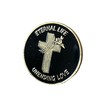 RecoveryChip Cross Eternal Life Unending Love Black Color Serenity Prayer