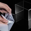 AUFIKR Clear Acrylic Display Risers, Showcase Shelf for Jewelry,Figures, Buffets