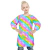Fiodrimy - Delantal impermeable para niñas y niños, Arcoíris Unicornio,