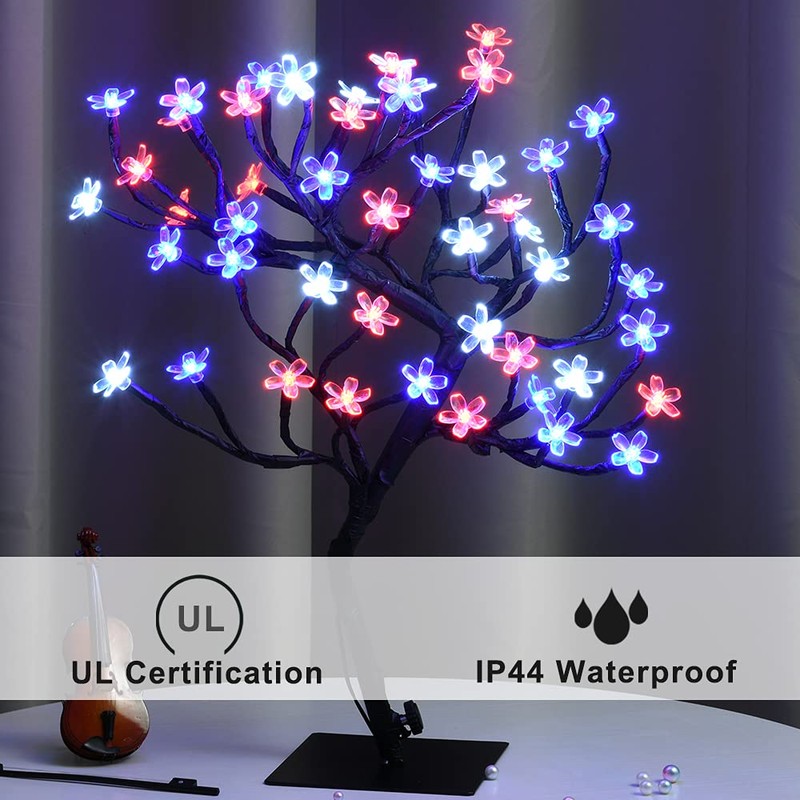 Pooqla RGB Cherry Blossom Tree Light with Remote 28 Colors