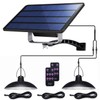 ABZXT Solar Pendant Lights Upgraded Double Bulb Lights IP65 Waterproof