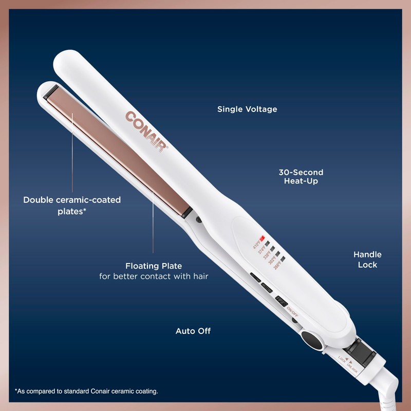 Conair Conair Double Ceramic Flat Iron, 1/2-inch