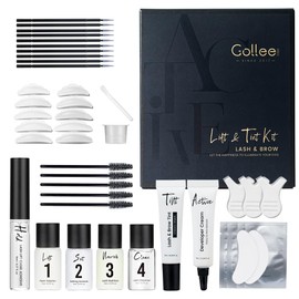 4 in 1 Lash Lift and Black Color Kit Brow Lamination Kit Black Eyelash & Eyebrow Set Eyelash Perm Kit With Detail Instruction and Complete Tools Easy For Beginner Achieve Salon-Quality at Home