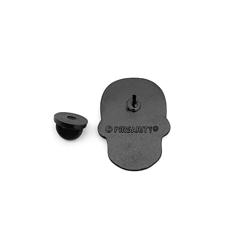 Day of the Dead Sugar Skull Enamel Lapel Pin (White)