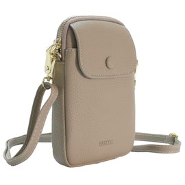 Balcos One Size Women's Vertical Shrink Leather Pochette, purple