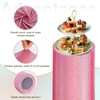 sourcing map Set of 3 Pink Cylinder Spandex Stand Covers,
