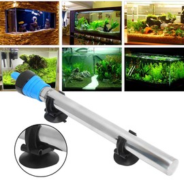 Zerodis Calentador Tanque Peces Varilla Calentamiento acero Inoxidable acuarios Calentador Agua automático Temperatura Constante con 2 ventosas(300W-US)