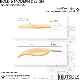 Hutsuls Chip Carving Knife for Beginners - Razor Sharp Wood Carving Detail Knife