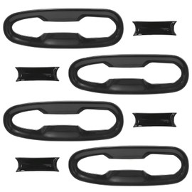 Aynaxcol 8Pcs Black ABS Auto Accessories, Door Handle Bowl Cover Molding Trim, Replacement for Toyota Sienna 2021 2022 2023 2024 2025