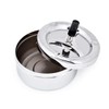 Large Chrome Spinning Ashless Ashtray | Premium Windproof Outdoor Ashtray