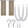 Natural Cotton Rope Curtain Tie Backs,2 Pcs Elegant Boho Style