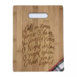 SHABBY SIGN SHOPPE  FALL ON YOUR KNEES Cutting Board MERRY CHRISTMAS Christian Kitchen Charcuterie