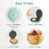 CROWNFUL Mini 4" Waffle Maker, Non-Stick Chaffle Maker with Recipe
