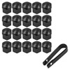 NUZAMAS 20Pcs Wheel Nut Caps 21mm Black Wheel Nut Covers