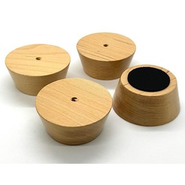 Maple Wood Cutting Board Feet Kit - Wood cutting board feet with silicone rubber feet - Raised Chopping Board feet