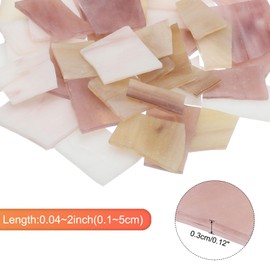 sourcing map 200g Mosaic Tiles Irregular Glass Mosaic Tiles Stained Mosaic Glass Pieces for Home Decoration Art Crafts DIY Projects Purple Series