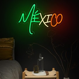 Mexico Neon Sign MEX Neon Sign for Wall Decor The United Mexican States USB Dimmable LED Neon Lights for Taco Party Beer Bar Kitchen Restaurant Home Pub Party Man Cave Club Shops Hotel Store Business Gift