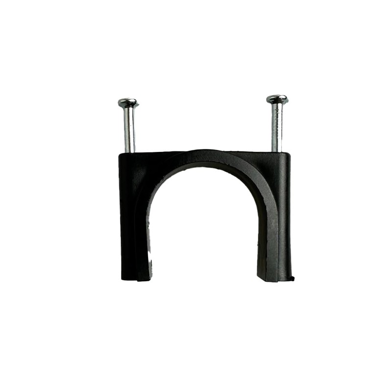 TR Cable® Pack of 50 Round Black Cable Clips with