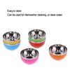 6Pcs set Color Stainless Steel Bowl Heat Insulation Salad Noodles