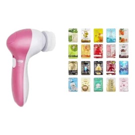Cepillo Facial Exfoliante Spa  20 Mascarillas Hidratantes                                                                                             