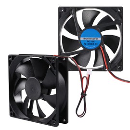 4pcs 9225 92mm x 92mm x 25mm 2Pin DC 12V 2Pin Computer Fan High Speed Muffin Fan Cooling Fan,UL-Certified for 3D Printer Computer Case Fan DIY Cooling Ventilation Projects (12V 2Pin)